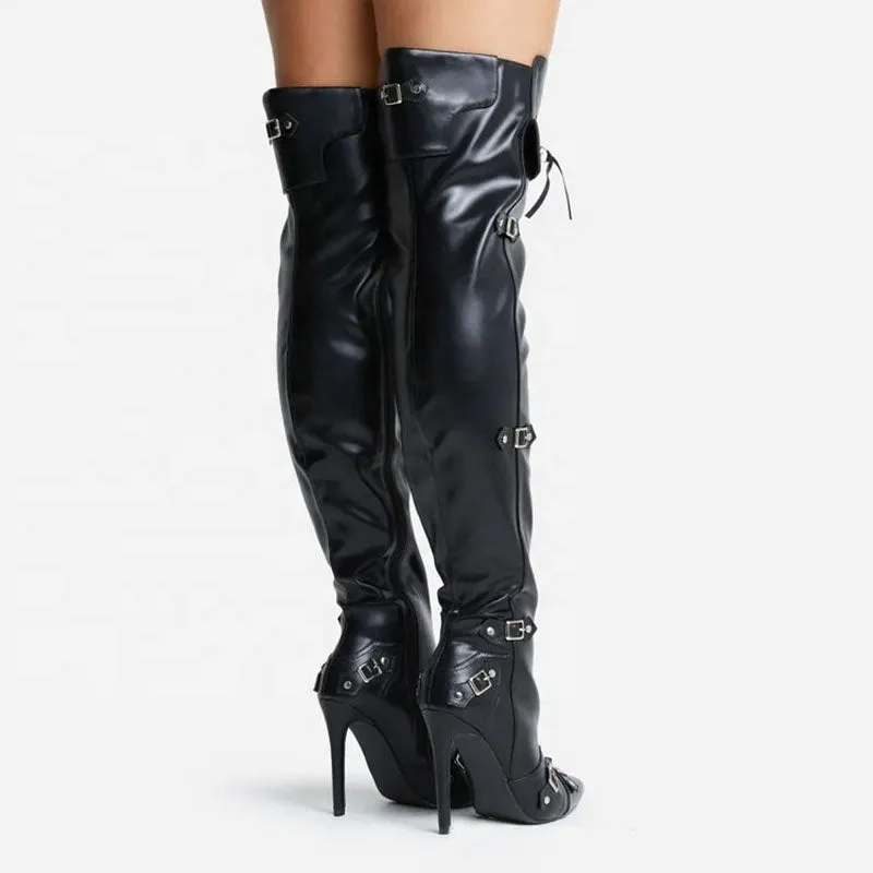 Stiletto High-Heel Over-Knee Boots